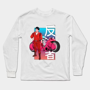 Kaneda the biker graphic art Long Sleeve T-Shirt